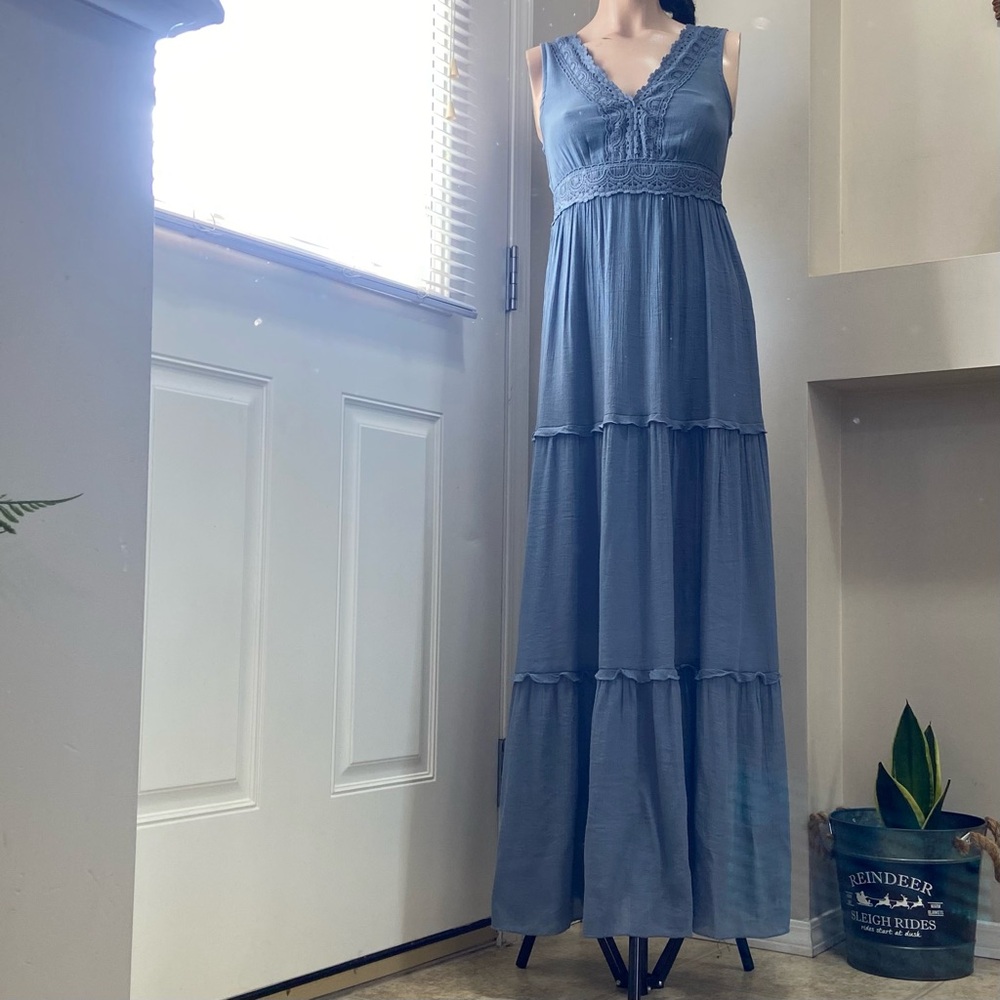 Rebellion Sky Blue Maxi Dress